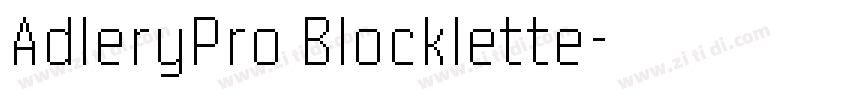 AdleryPro Blocklette字体转换